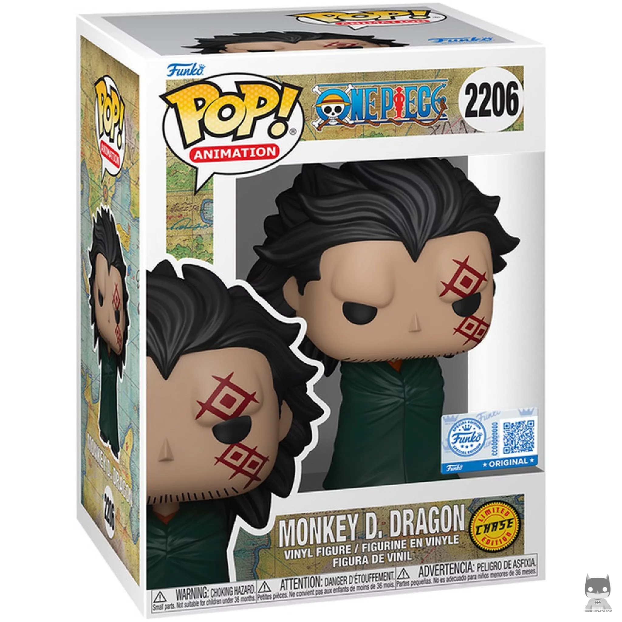 Figurine Funko POP Monkey D. Dragon (Chase) avec boîte