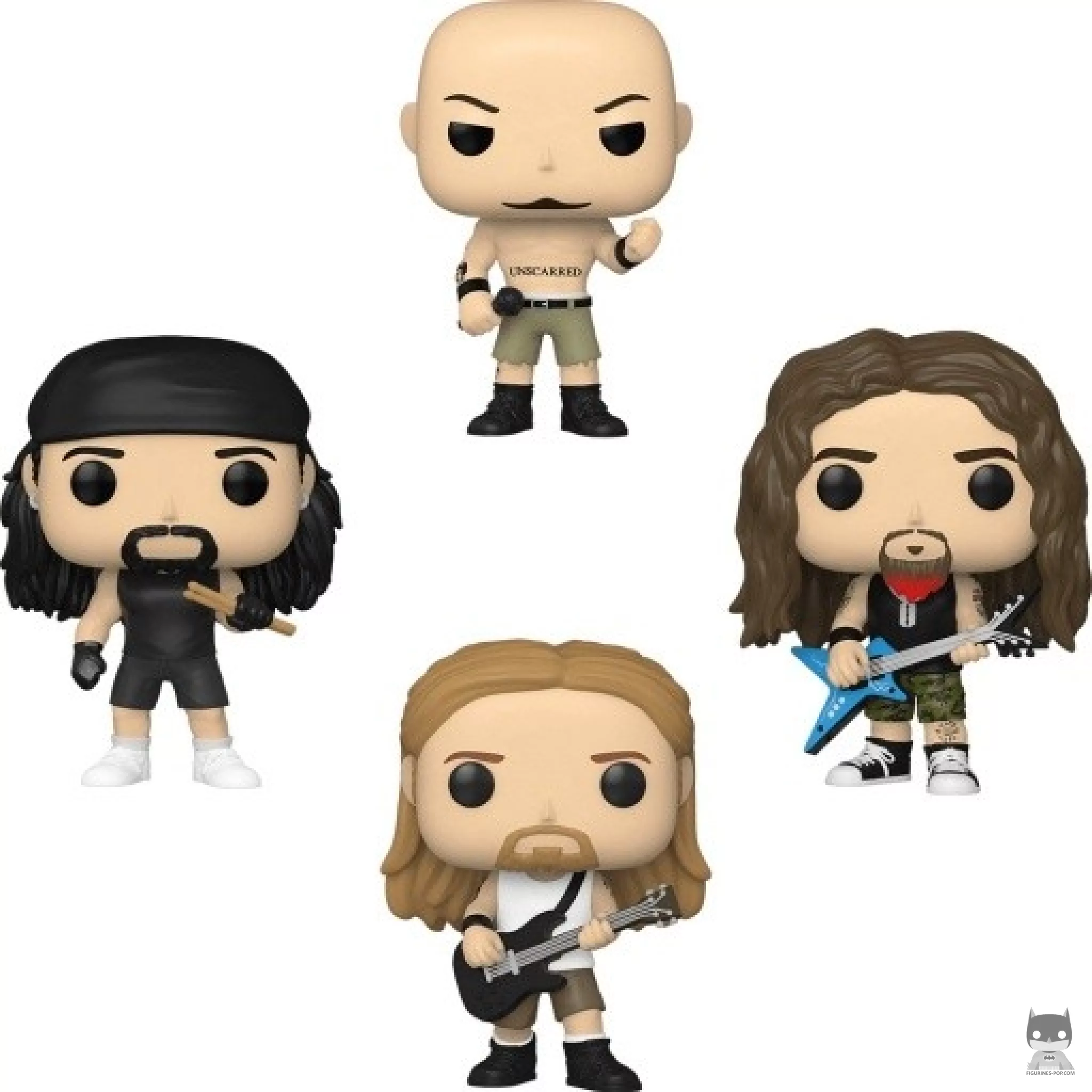 Figurine Funko POP Philip Anselmo, Vinnie Paul, Dimebag Darrell & Rex Brown (Pantera)