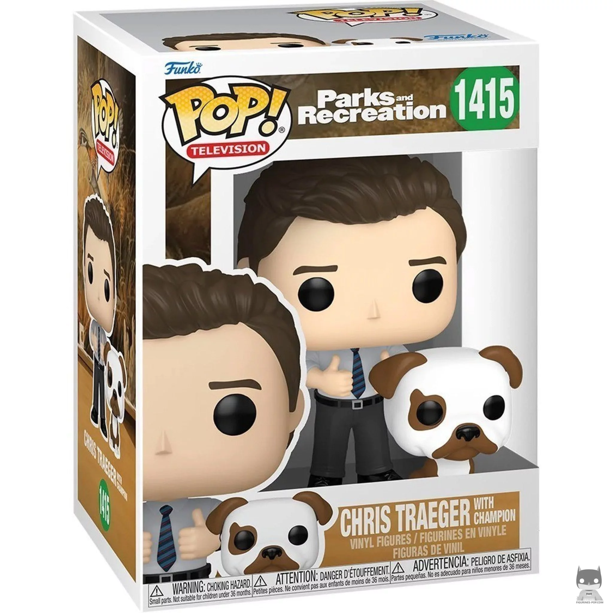 Figurine Funko POP Chris Traeger avec Champion avec boîte