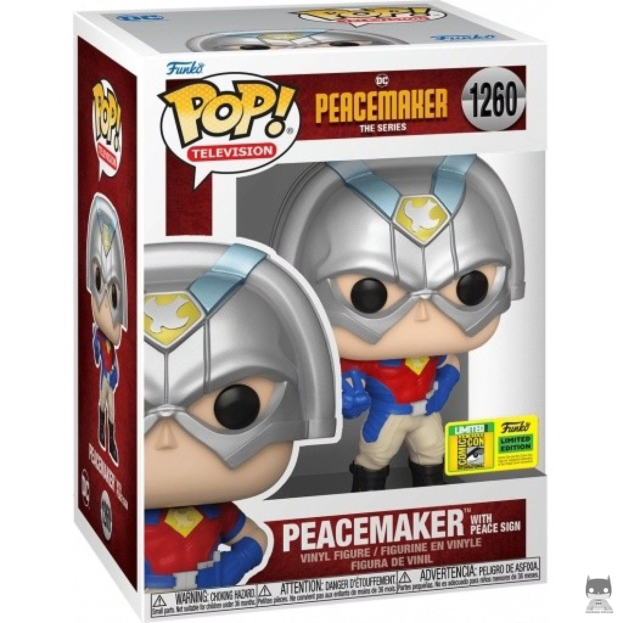 Figurine Funko POP Peacemaker avec Signe de Paix avec boîte