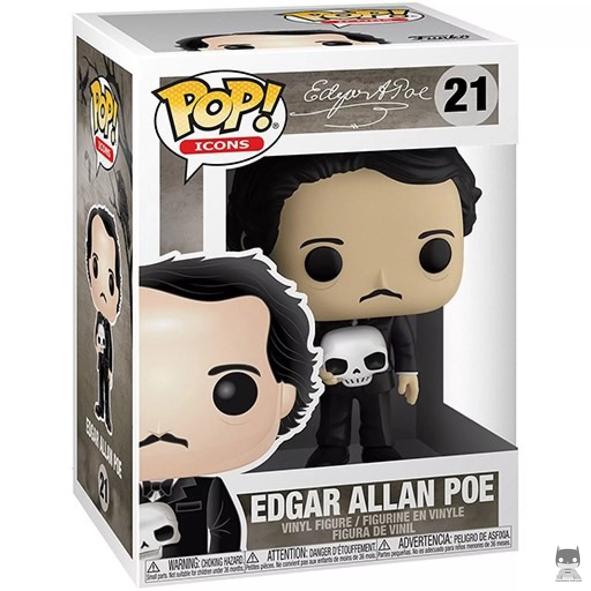 Figurine Funko POP Edgar Allan Poe avec boîte