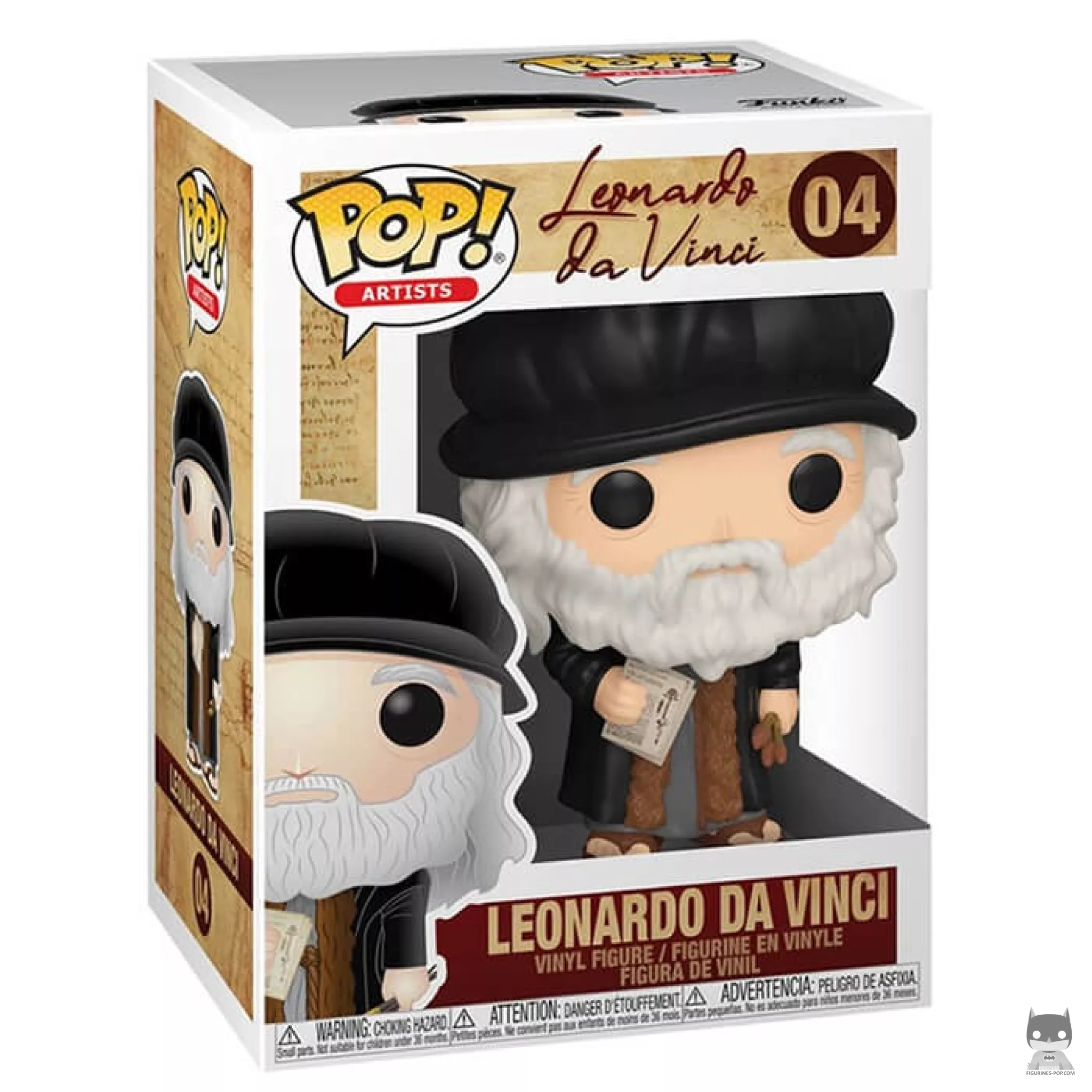 Figurine Funko POP Léonard de Vinci avec boîte