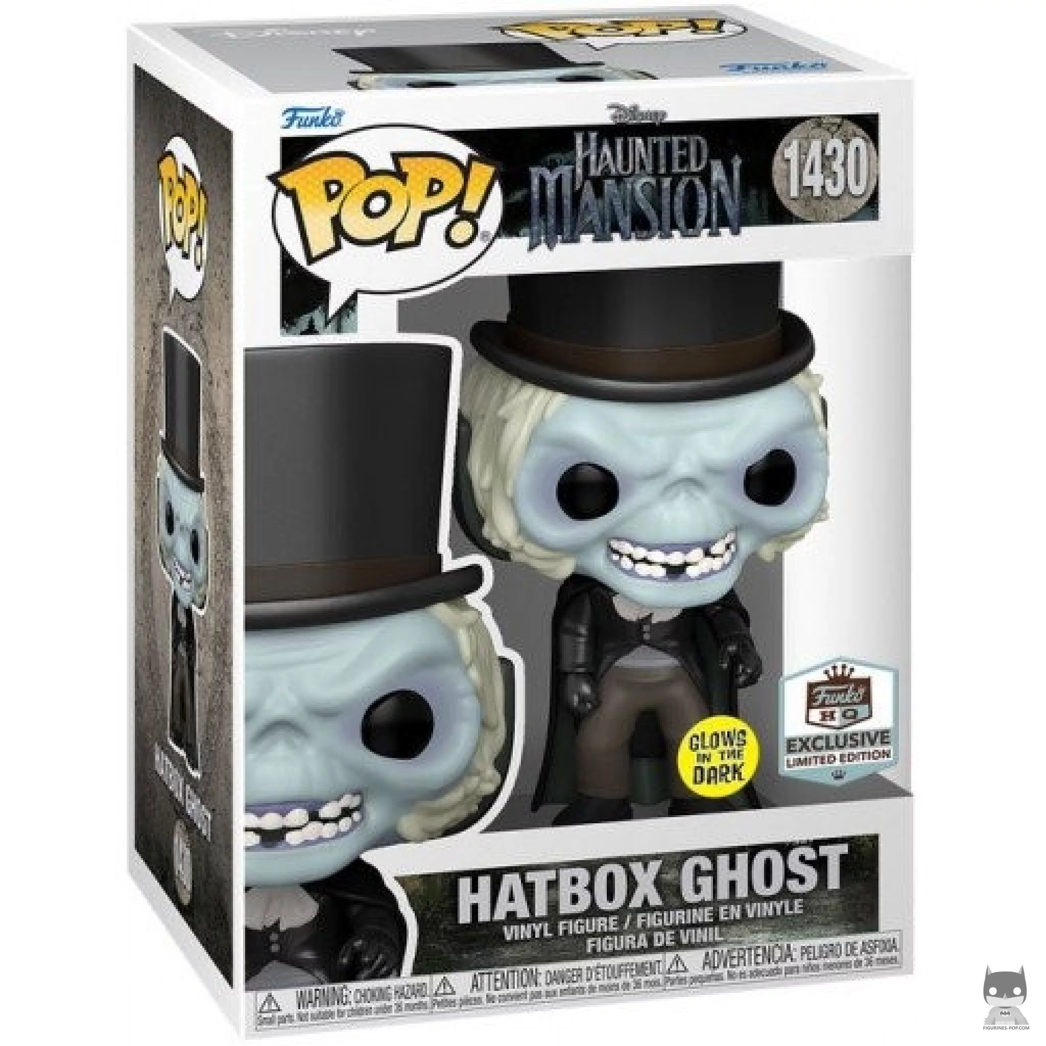 Figurine Funko POP Hatbox Ghost (Glow in the Dark) avec boîte