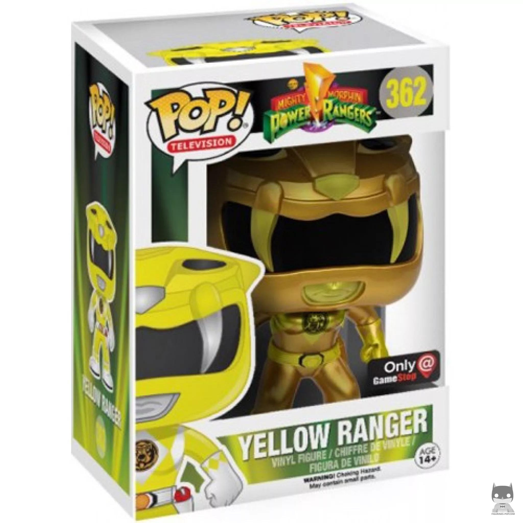 Figurine Funko POP Ranger Jaune (Doré) avec boîte