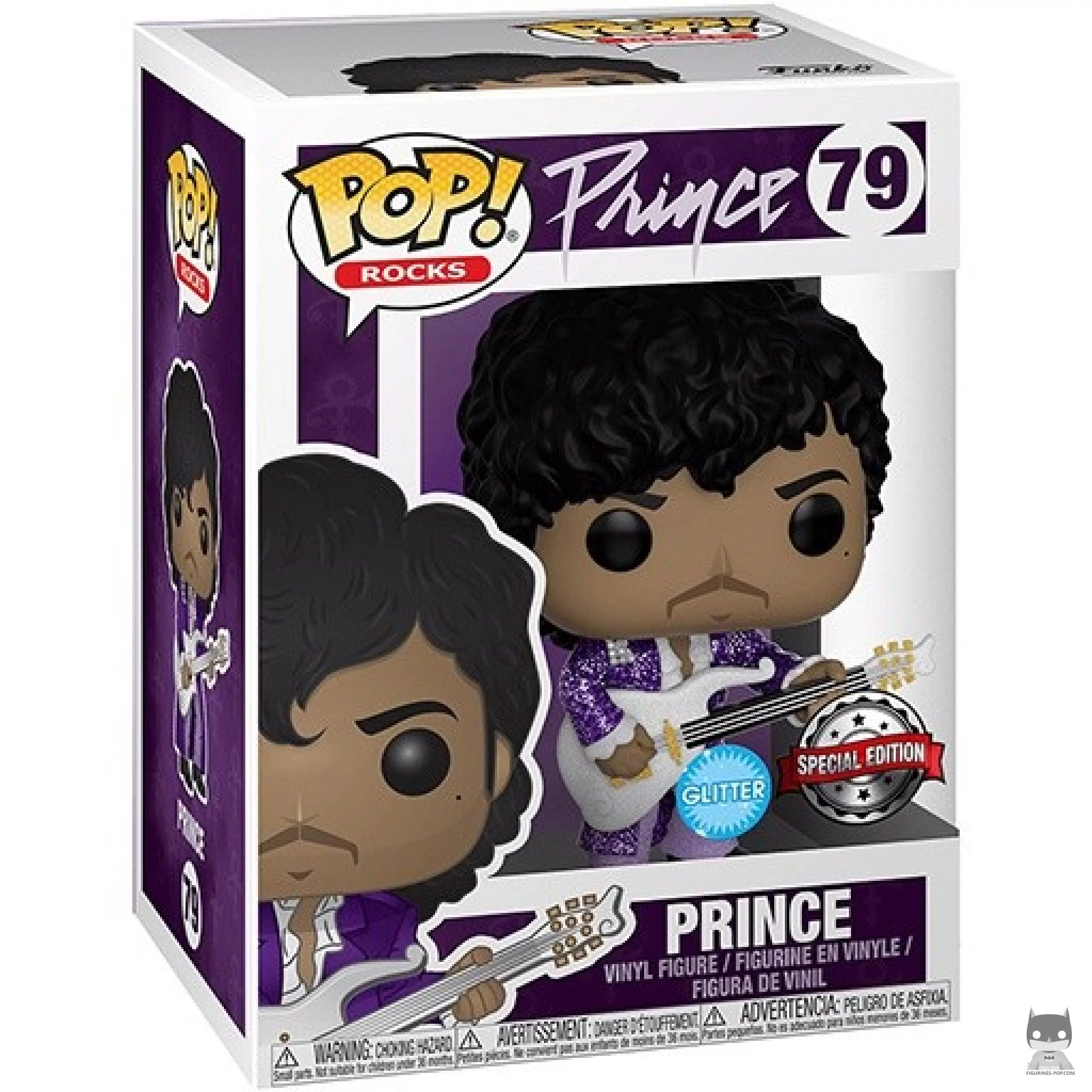 Figurine Funko POP Prince (Purple Rain) (Glitter) avec boîte