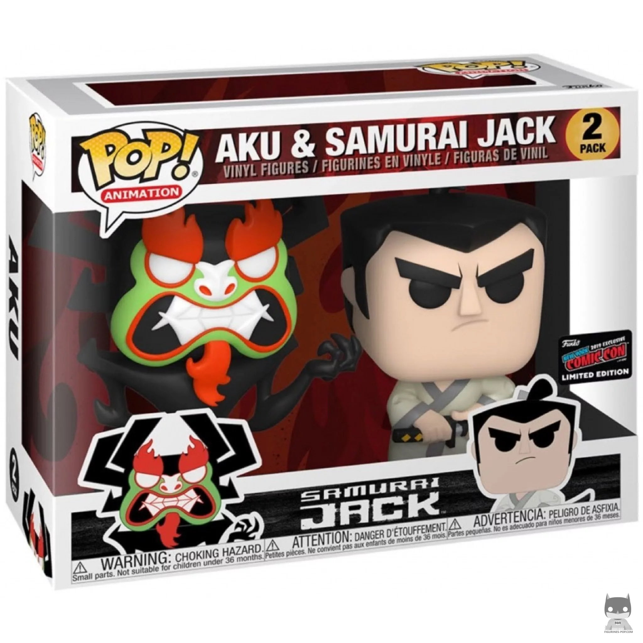 Figurine Funko POP Aku & Samurai Jack avec boîte