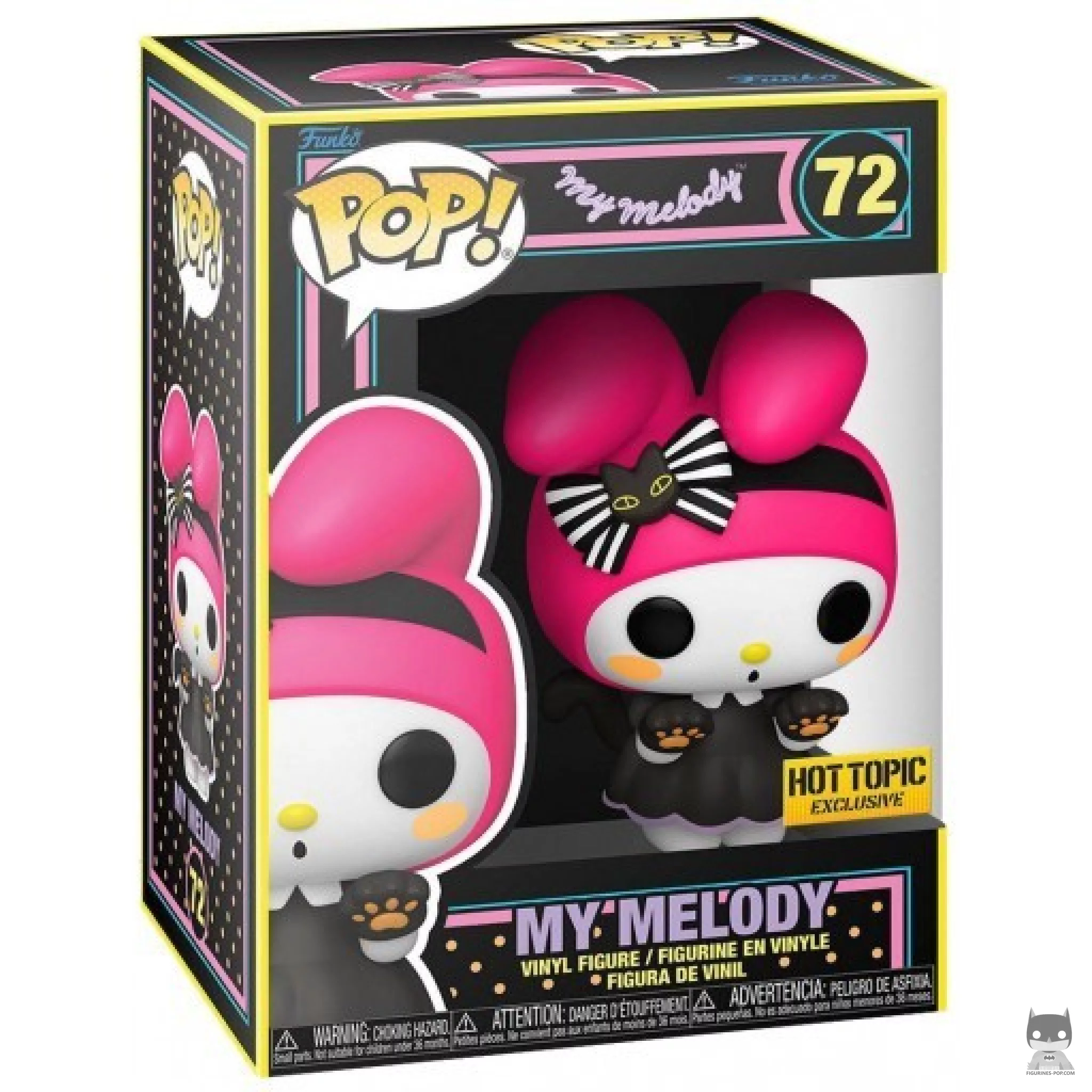 Figurine Funko POP My Melody (Blacklight) avec boîte
