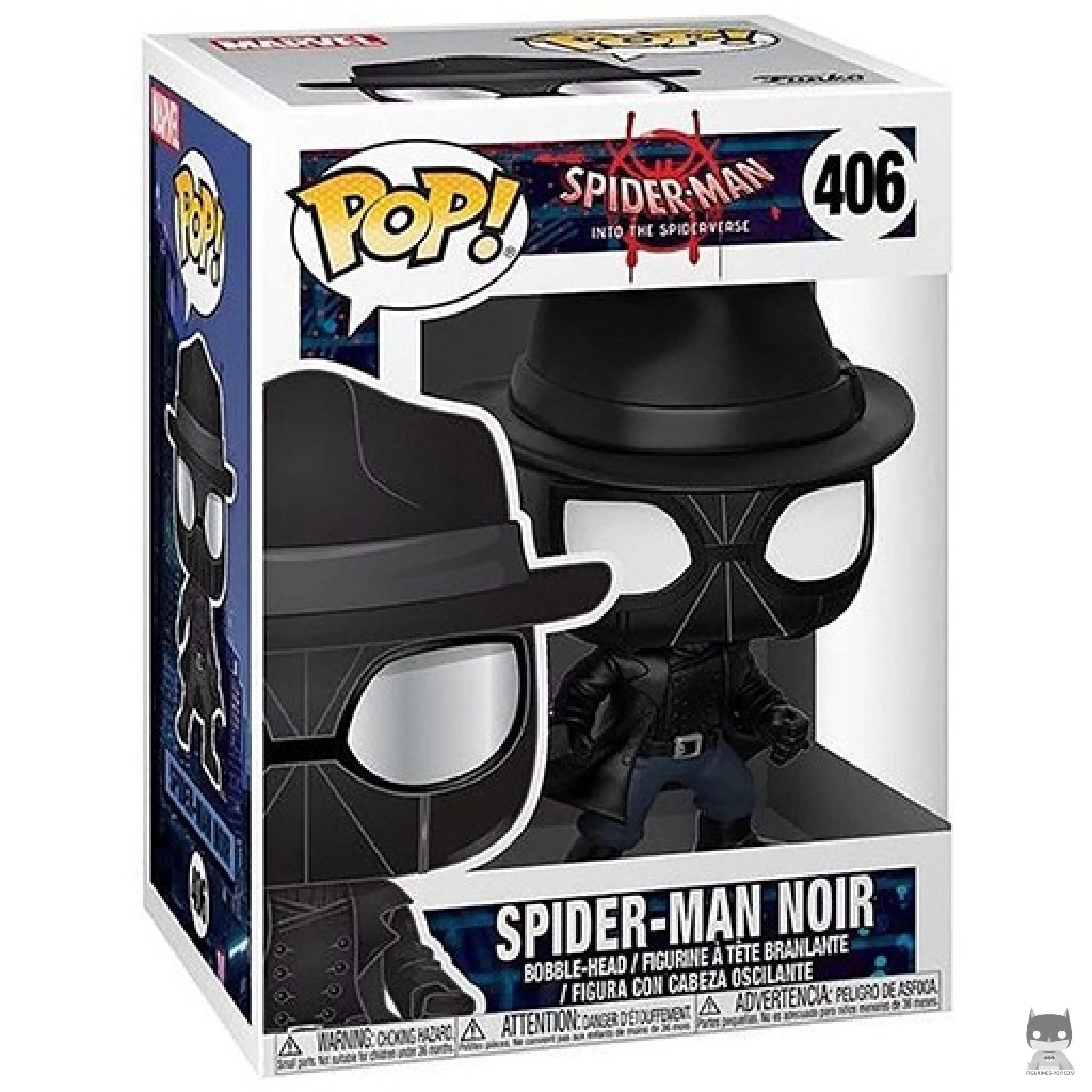 Figurine Funko POP Spider-Man Noir (with Hat) avec boîte