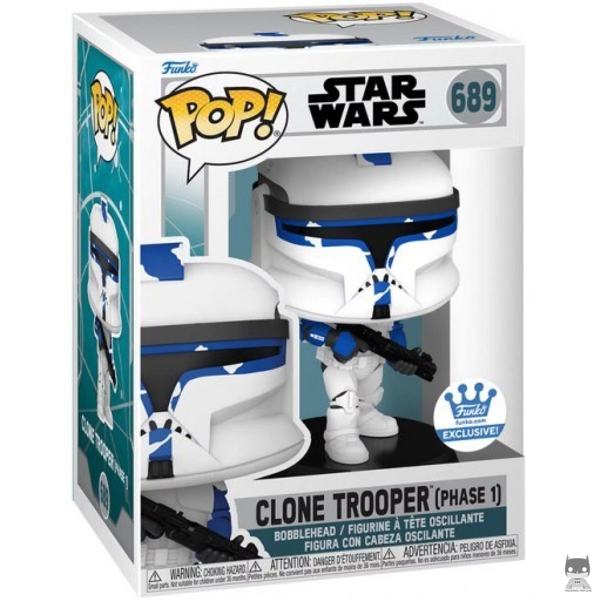 Figurine Funko POP Clone Trooper (Phasae 1) avec boîte