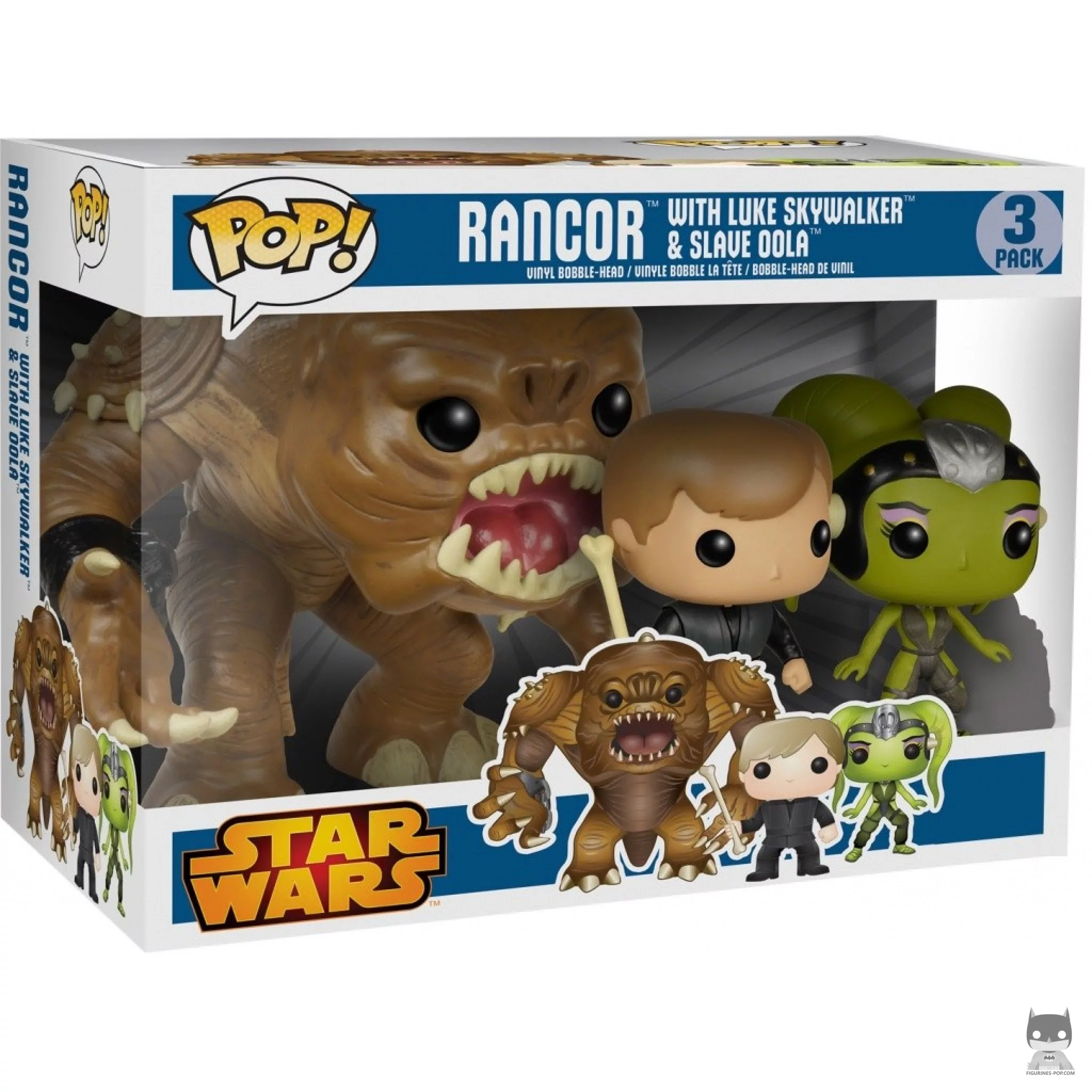 Figurine Funko POP Rancor avec Luke Skywalker & Oola Esclave (Supersized) avec boîte