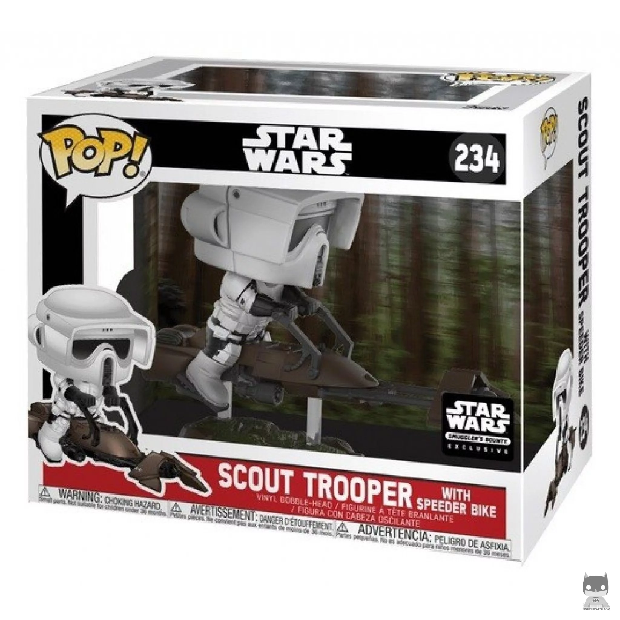 Figurine Funko POP Scout Trooper avec Speeder avec boîte