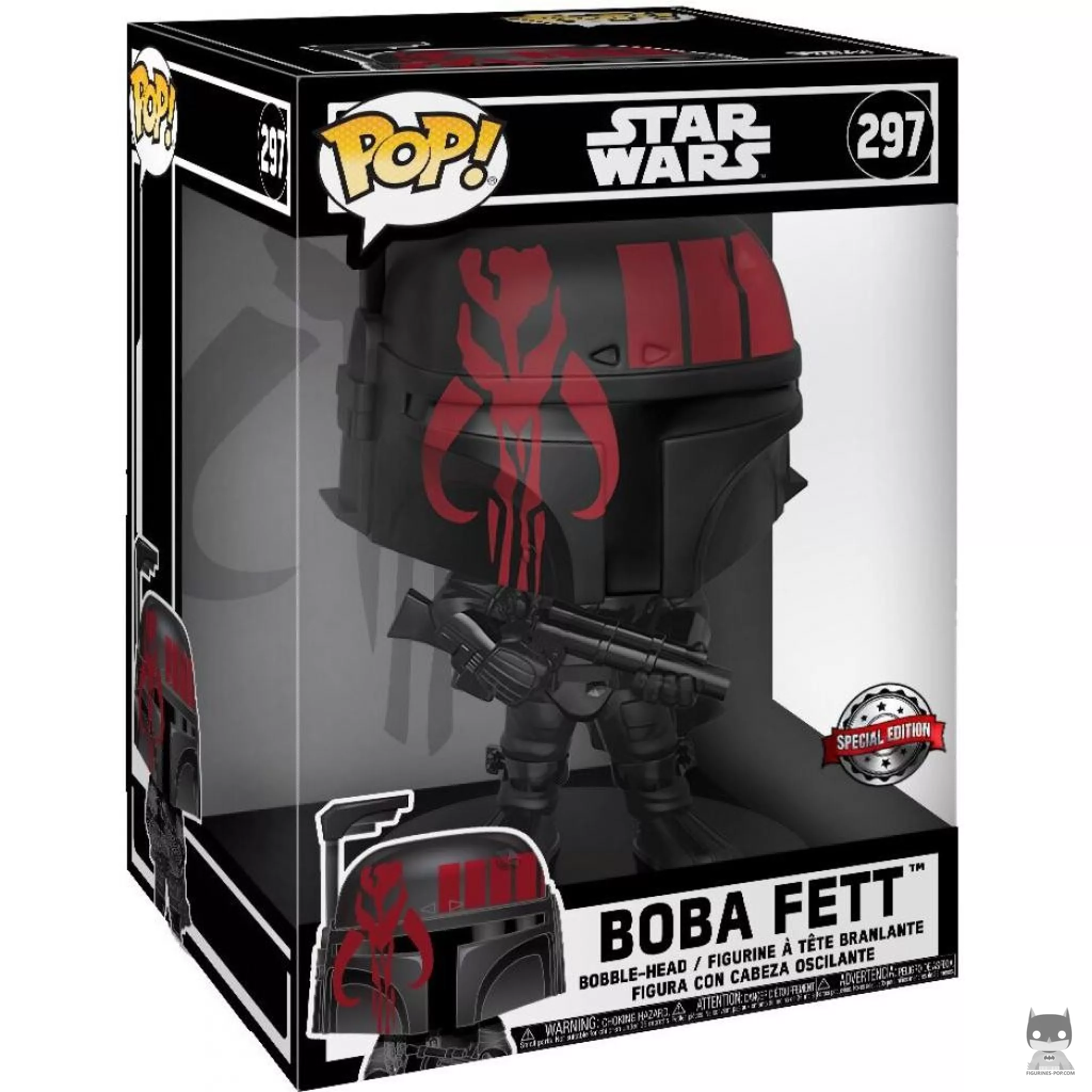 Figurine Funko POP Boba Fett (Noir) (Supersized) avec boîte