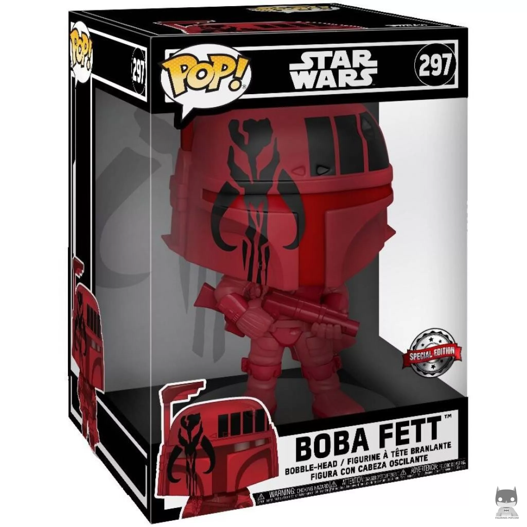 Figurine Funko POP Boba Fett (Rouge) (Supersized) avec boîte