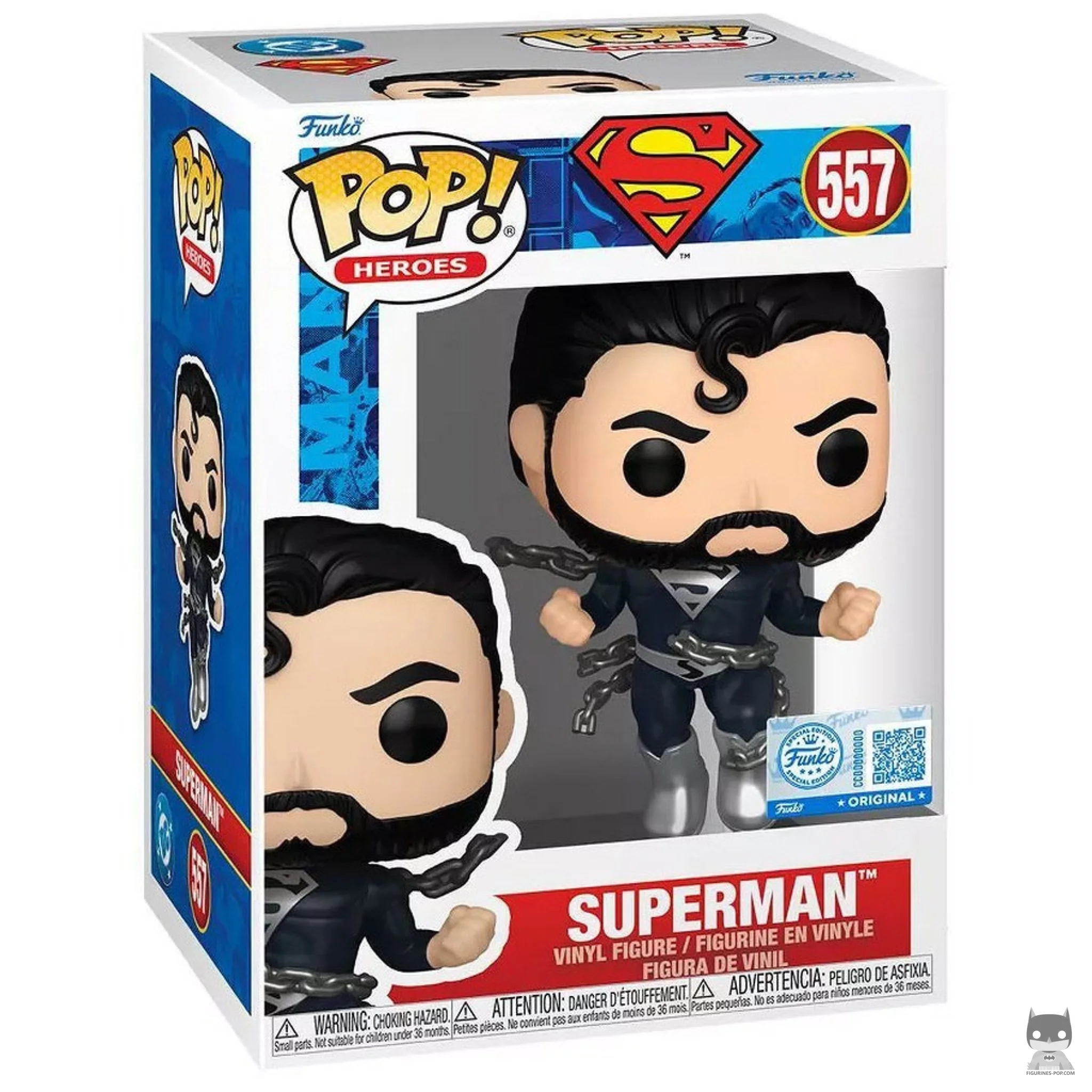 Figurine Funko POP Superman (Black Suit) avec boîte