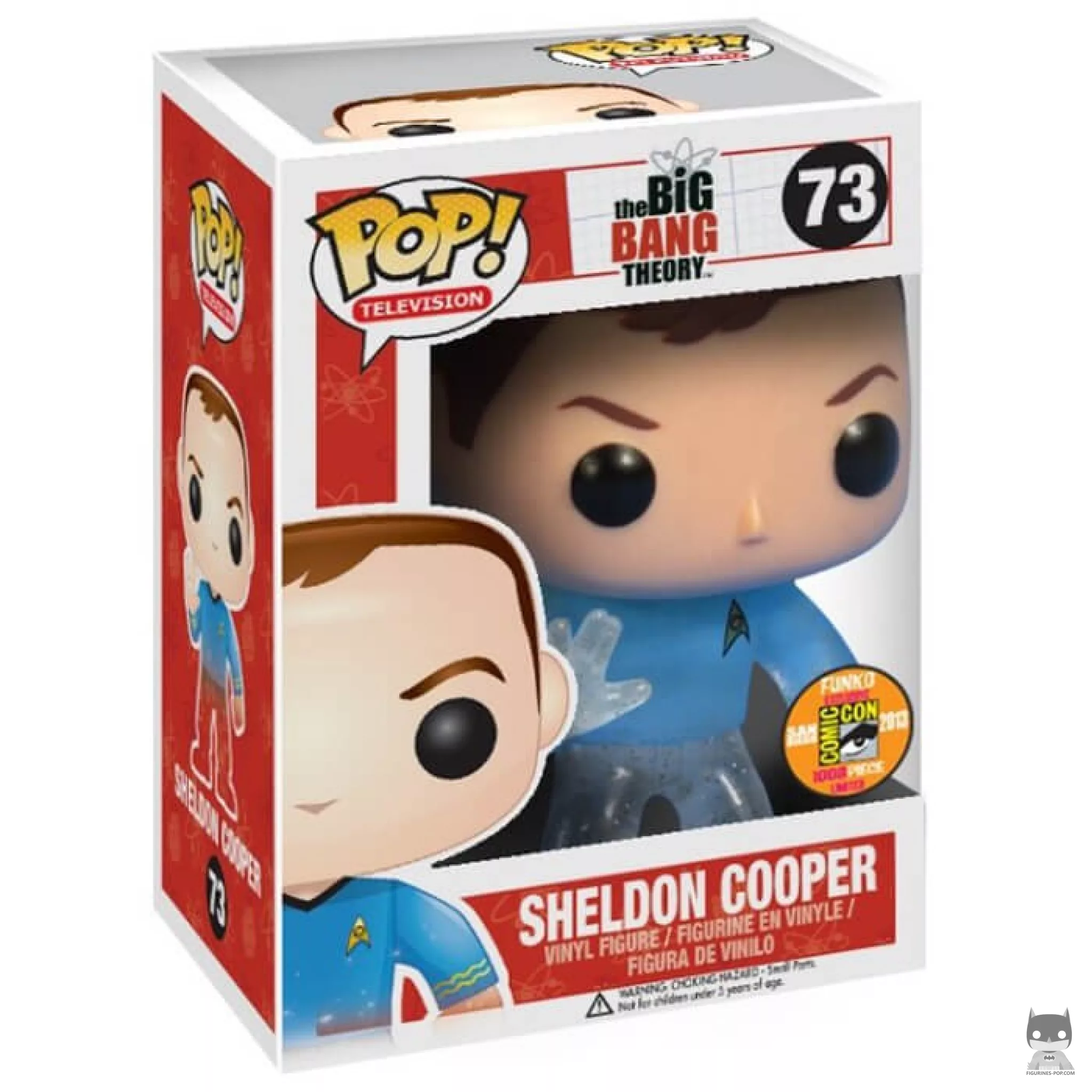 Figurine Funko POP Sheldon Cooper (Star Trek) (disparaissant) avec boîte