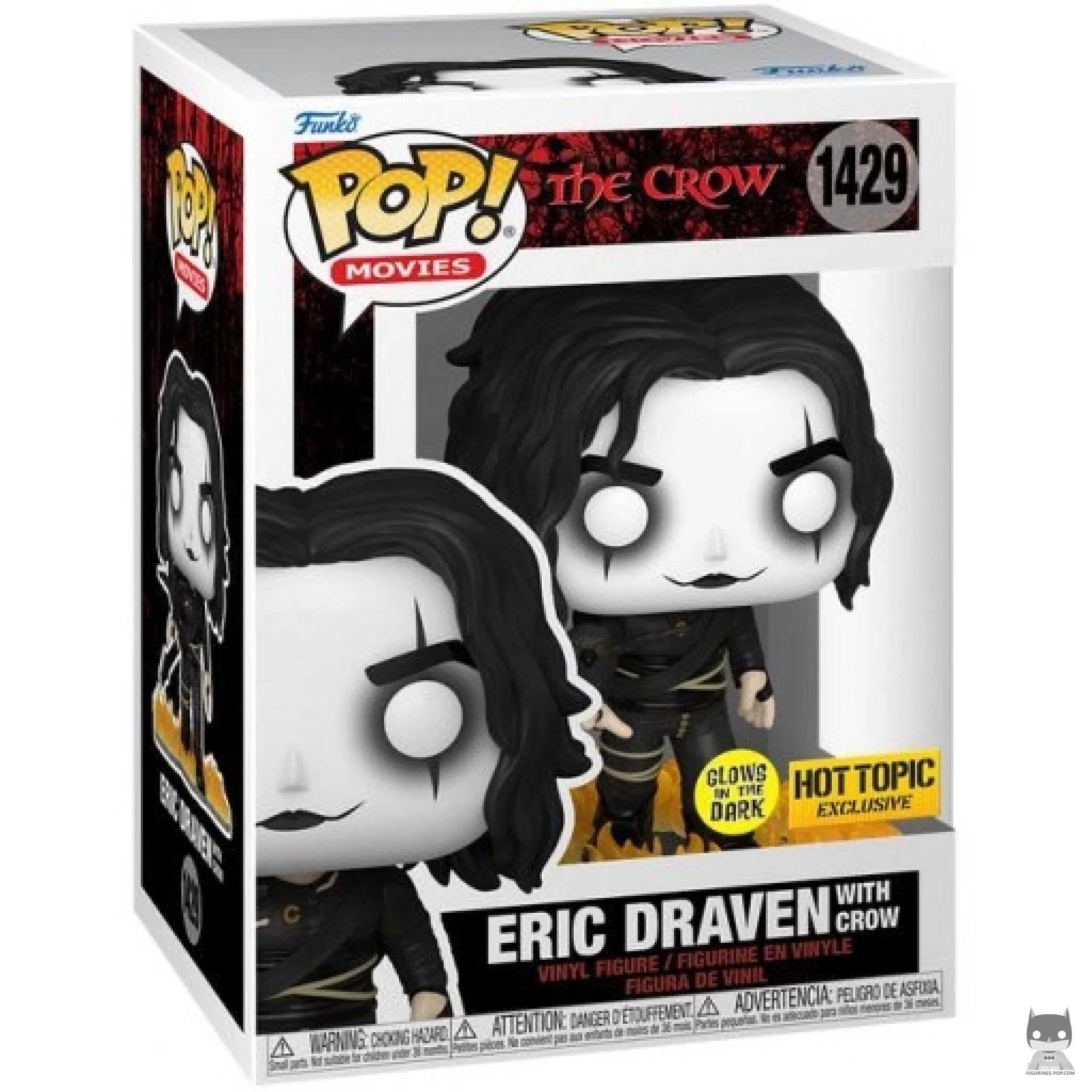 Figurine Funko POP Eric Draven avec Corbeau (Glow in the Dark) avec boîte