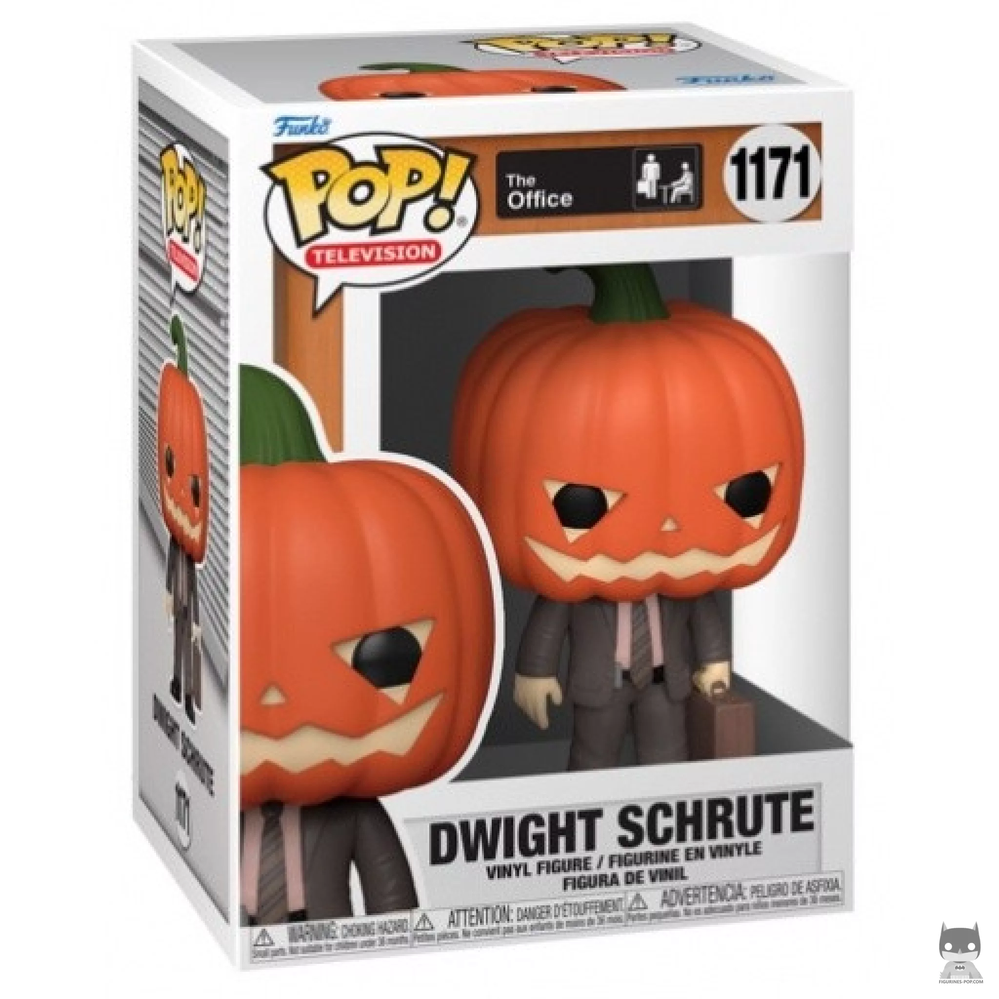 Figurine Funko POP Dwight avec tête de citrouille avec boîte