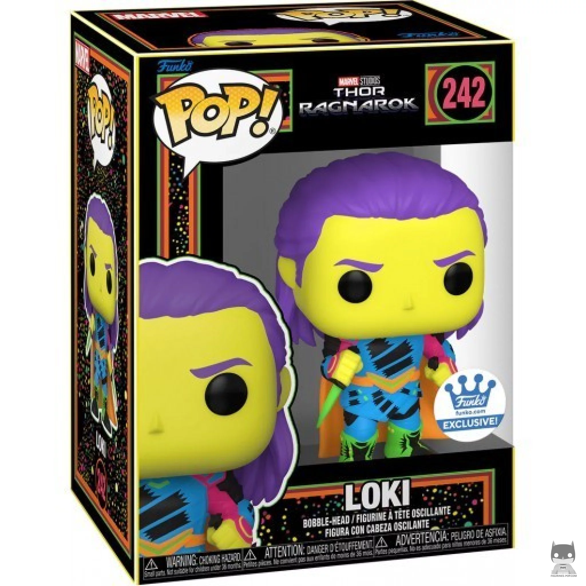 Figurine Funko POP Loki (Blacklight) avec boîte