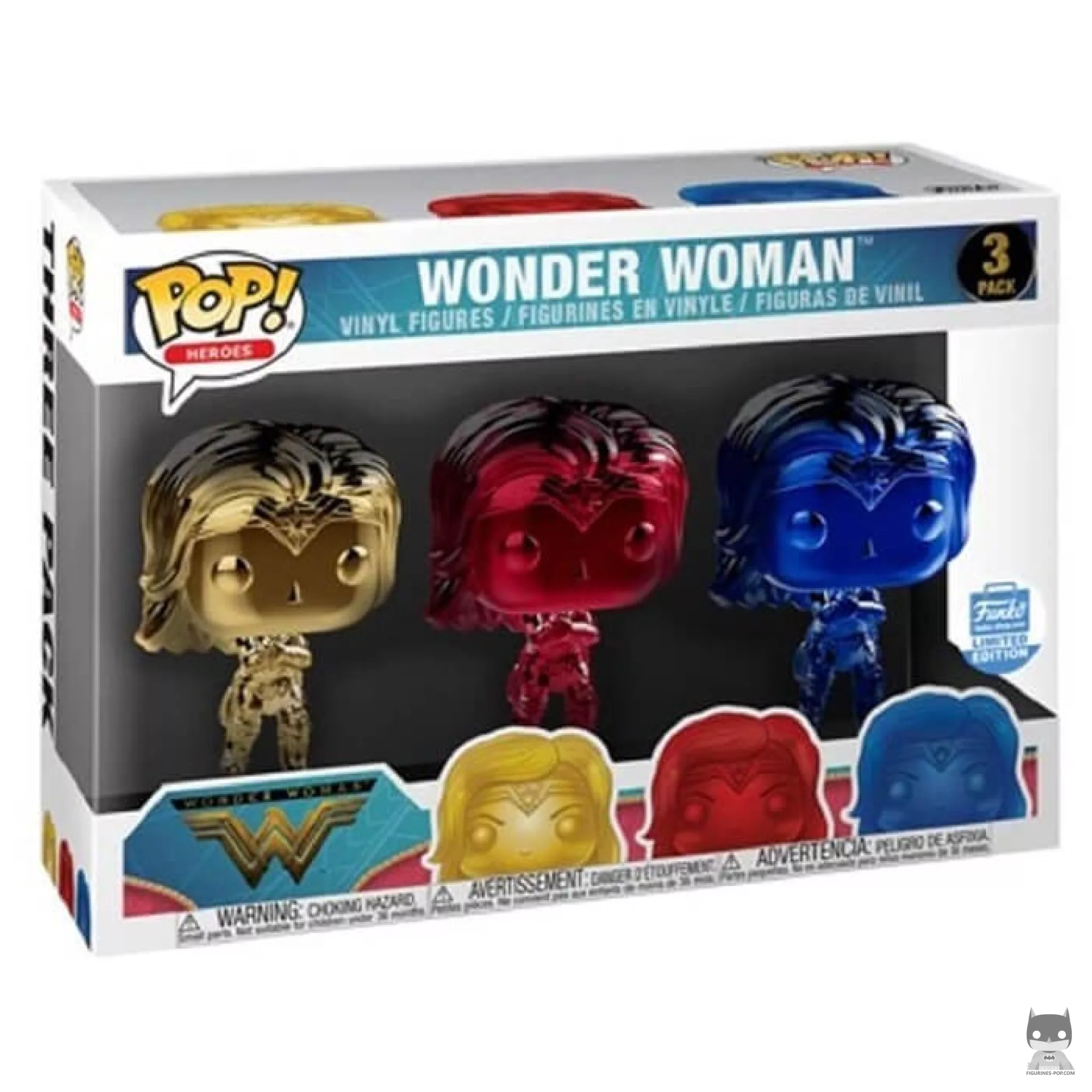 Figurine Funko POP Wonder Woman (Chrome) avec boîte