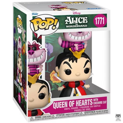 Figurine Funko POP Reine de Cœur avec Chat du Cheshire (Alice au Pays des Merveilles)