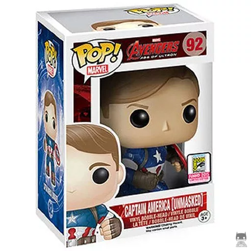 Figurine Funko POP Captain America (Sans Masque) (Avengers : L'Ère d'Ultron)