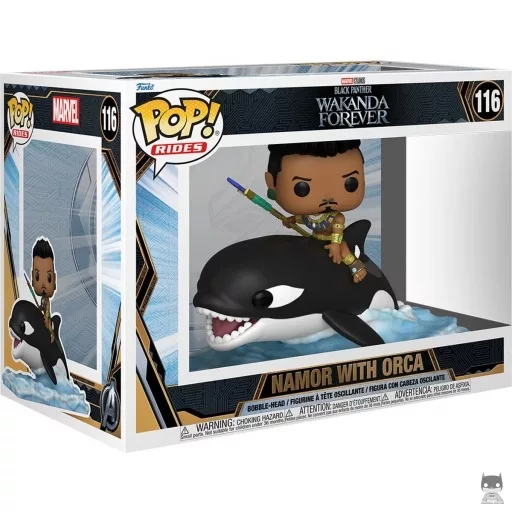 Figurine Funko POP Namor sur Orque (Bobble head)