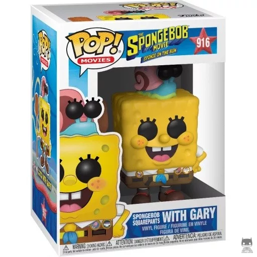 Figurine Funko POP Bob l'Eponge avec Gary (Bob l'Eponge, le film : Eponge en eaux troubles)