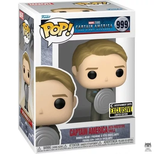 Figurine Funko POP Captain America avec le Bouclier Prototype (Metallic) (Entertainment Earth)