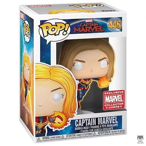 Figurine Funko POP Captain Marvel en vol (Glow in the Dark)