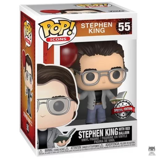 Figurine Funko POP Stephen King avec ballon rouge (Exclusive)