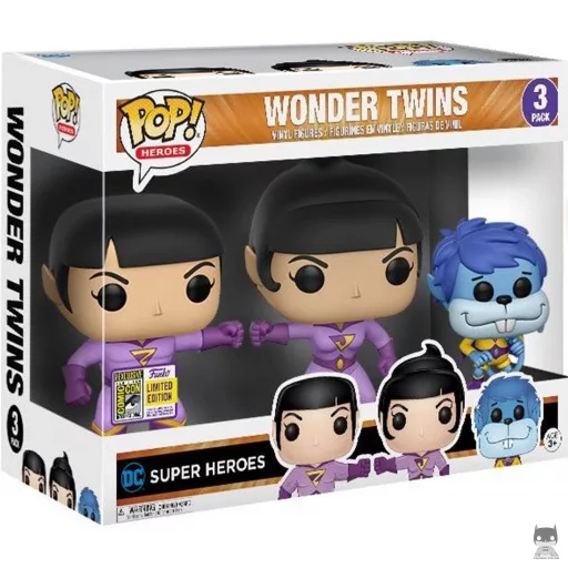 Figurine Funko POP Wonder Twins (Zan, Jayna & Gleek) (Exclusive)