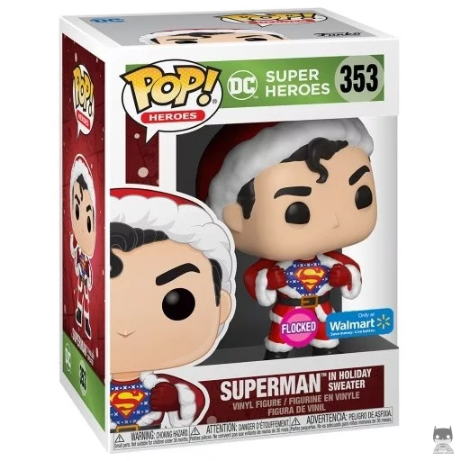 Figurine Funko POP Superman en pull de Noël (Flocked) (Superman (Kal-El / Clark Kent))