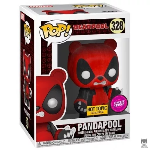 Figurine Funko POP Pandapool (Flocked) (Chase) (Deadpool)