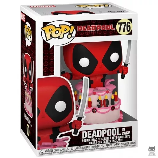 Figurine Funko POP Deadpool dans Gâteau (Bobble head)