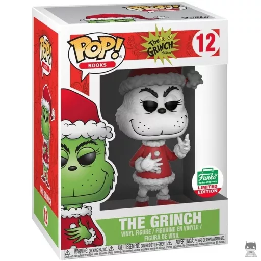 Figurine Funko POP Le Grinch en Père Noël (Noir & Blanc) (Exclusive)