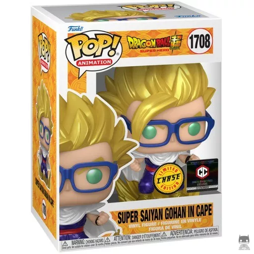 Figurine Funko POP Super Saiyan Gohan avec Cape (Chase & Metallic) (Metallic)