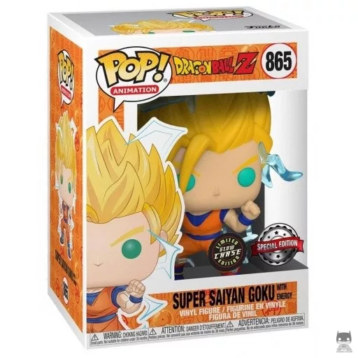 Figurine Funko POP Super Saiyan Goku avec Energie (Chase & Glow in the Dark) (Dragon Ball Z (DBZ))