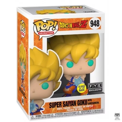 Figurine Funko POP Super Saiyan Goku avec Kamehameha (Glow in the Dark) (Goku)