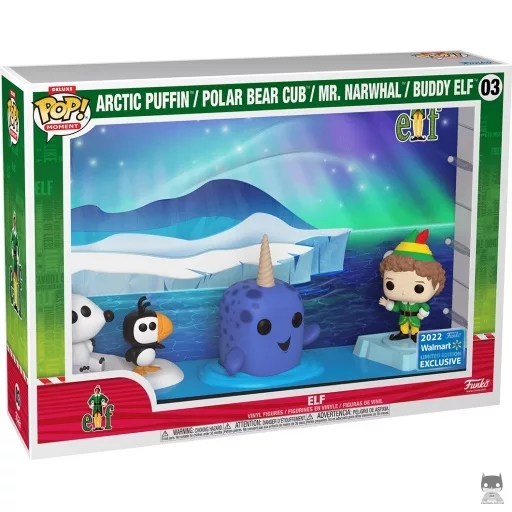 Figurine Funko POP Arctic Puffin, Polar Bear Cub, Mr. Narwhal & Buddy Elf (Exclusive)
