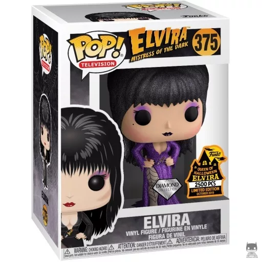 Figurine Funko POP Elvira Maîtresse des Ténèbres (Violet & Diamond Glitter) (Glitter)