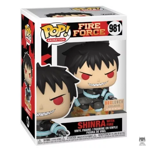 Figurine Funko POP Shinra avec Feu (Glow in the Dark) (Box Lunch)