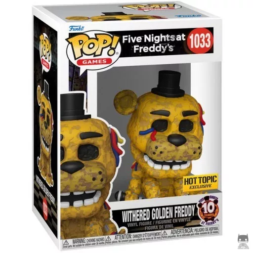 Figurine Funko POP Withered Golden Freddy (10ème Anniversaire) (Five Nights at Freddy's)