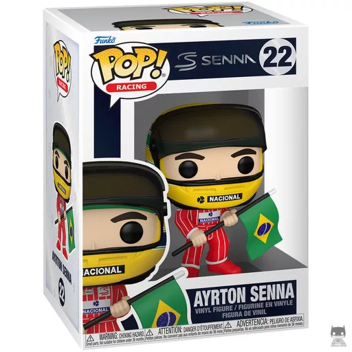 Figurine Funko POP Ayrton Senna avec le drapeau brésilien (Formula 1)