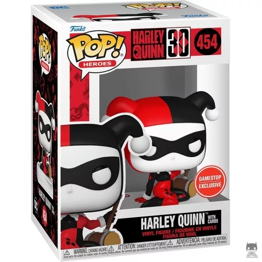 Figurine Funko POP harley Quinn avec Cartes (GameStop)