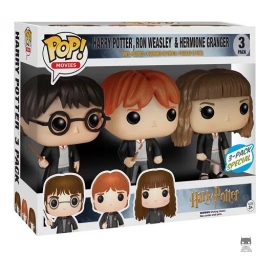 Figurine Funko POP Harry Potter, Ron Weasley & Hermione Granger (Pop! Vinyl)