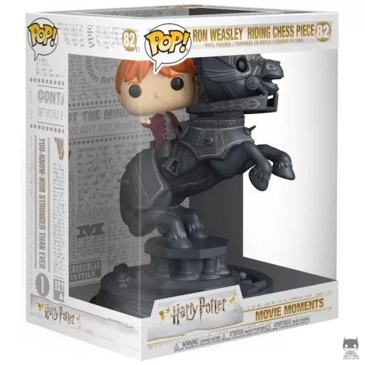 Figurine Funko POP Ron Weasley cehvauchant pièce d'Echec (Harry Potter)