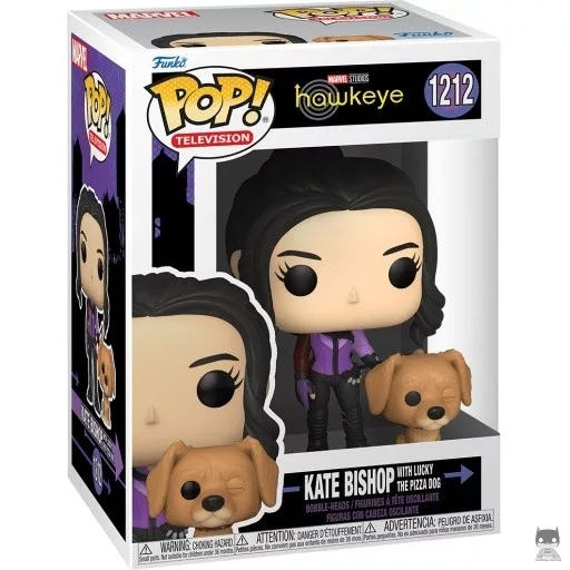 Figurine Funko POP Kate Bishop avec Lucky le Chien Pizza (Hawkeye)