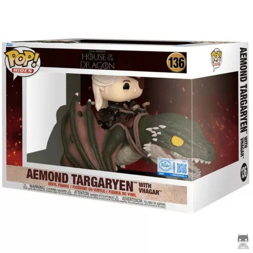Figurine Funko POP Aemond Targaryen avec Vhagar (Exclusive)