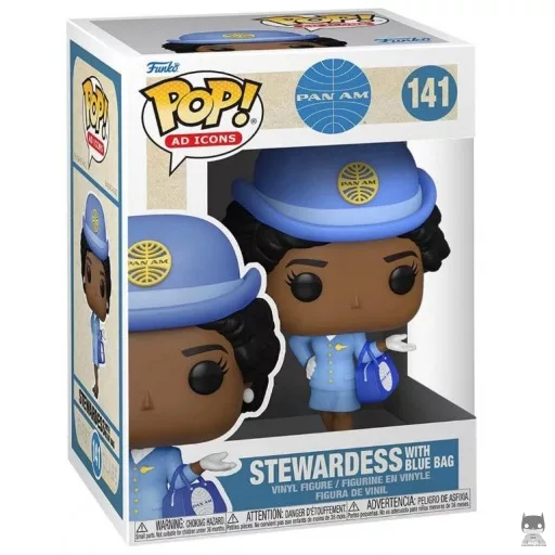 Figurine Funko POP Hôtesse de l'air Pan Am avec sac bleu (Pop! Vinyl)