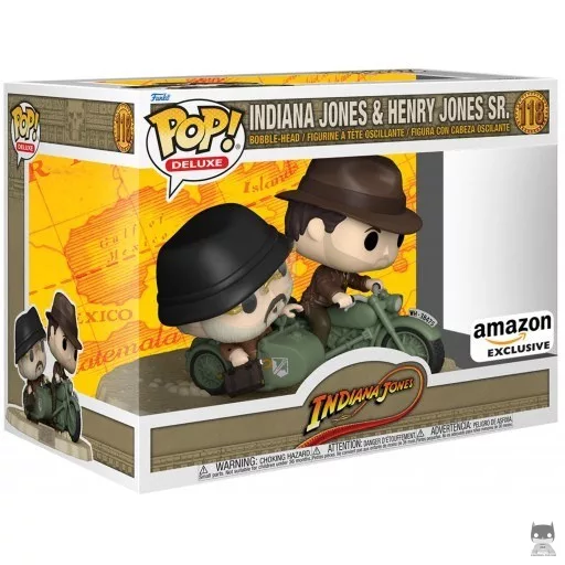 Figurine Funko POP Indiana Jones et Henry Jones à moto (Pop! Vinyl)